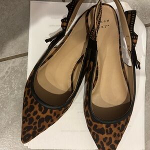 a new day Leopard Print Slingback Flatscheetha print